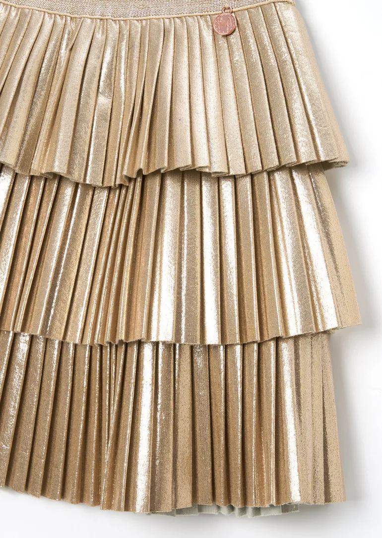 Lucile Metallic Pleated Rara Skirt - 1