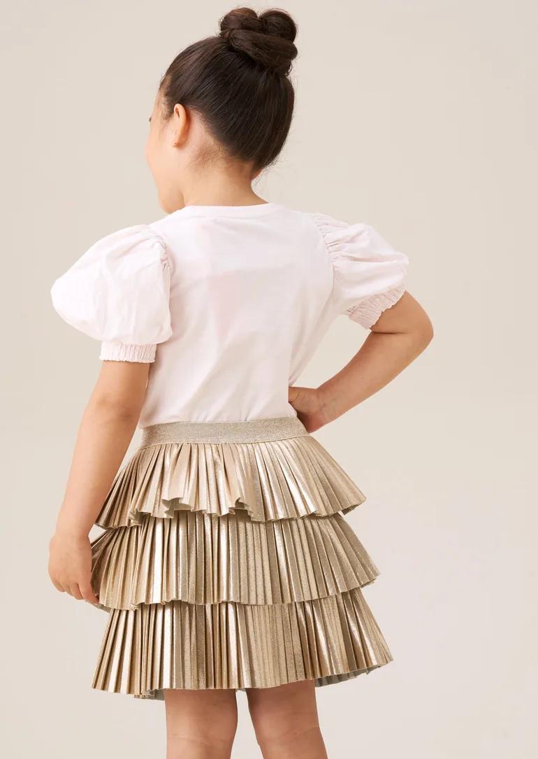 Lucile Metallic Pleated Rara Skirt - 5