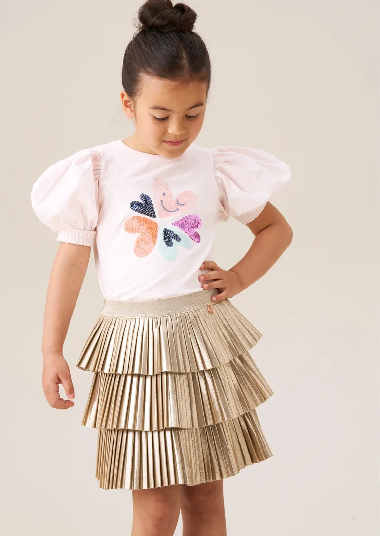 Lucile Metallic Pleated Rara Skirt - 4