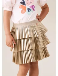 Lucile Metallic Pleated Rara Skirt - 3