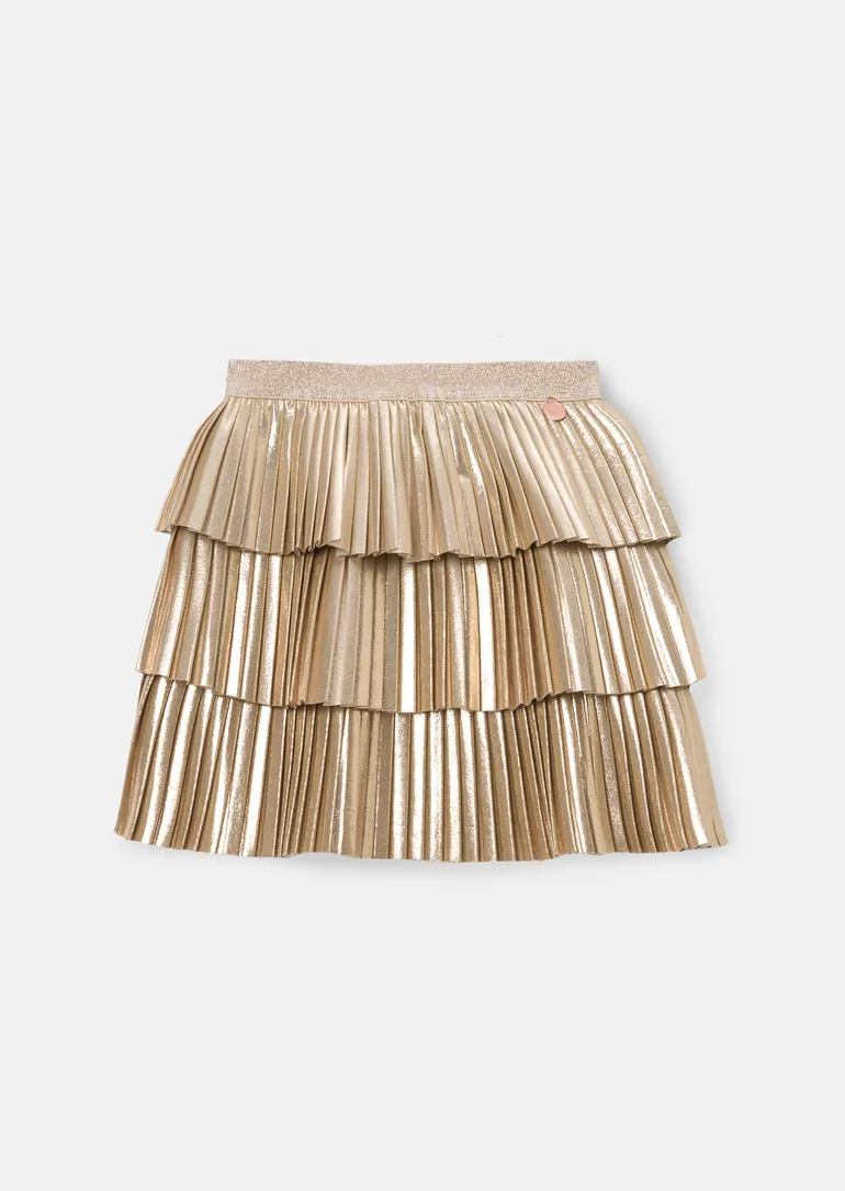 Lucile Metallic Pleated Rara Skirt - 2