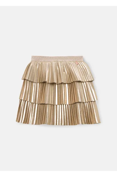 Lucile Metallic Pleated Rara Skirt