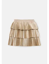 Lucile Metallic Pleated Rara Skirt - 2