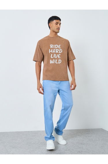 Men Oversized Acid Washed Heavy Jersey T-Shirt