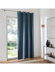 Panama Plain Single Cotton Curtain with Eyelets - 7