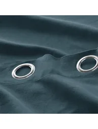 Panama Plain Single Cotton Curtain with Eyelets - 6