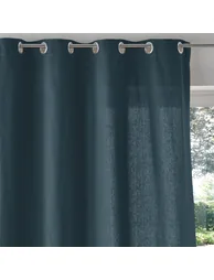 Panama Plain Single Cotton Curtain with Eyelets - 2