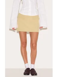 Pocket Detail Structured Tailored Woven Mini Skirt - 2