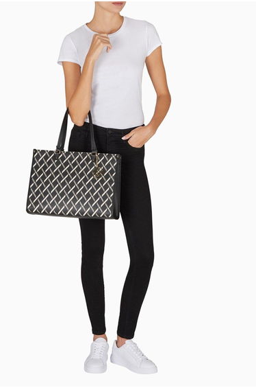 Jane All Over Print Tote Bag Black