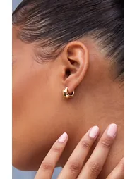 Gold Huggie Hoop Earrings