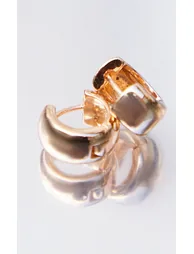 Gold Huggie Hoop Earrings - 1