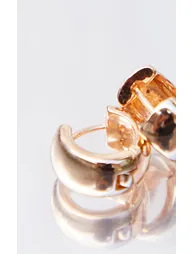 Gold Huggie Hoop Earrings - 2