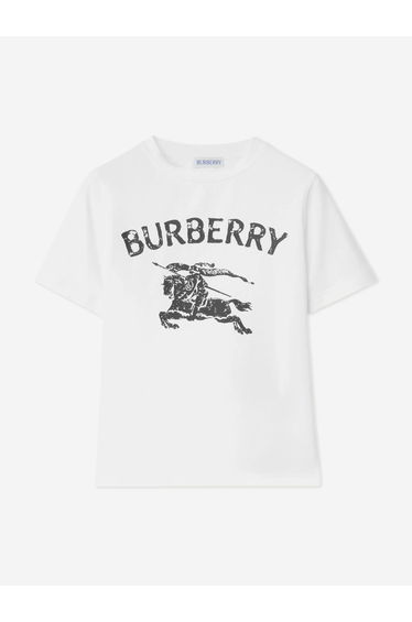 Burberry Girls Cedar Stamp EKD T-Shirt in White