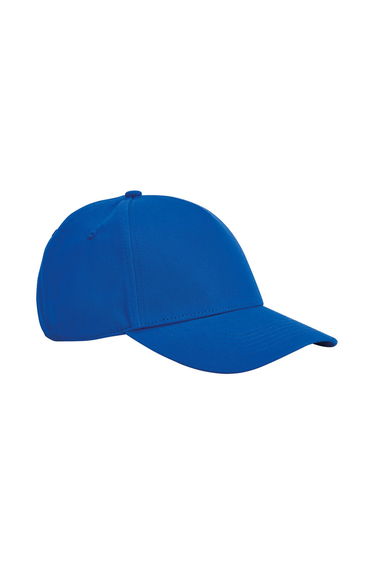 Beechfield Classic Organic Cotton 5 Panel Baseball Cap - Bright Royal Blue