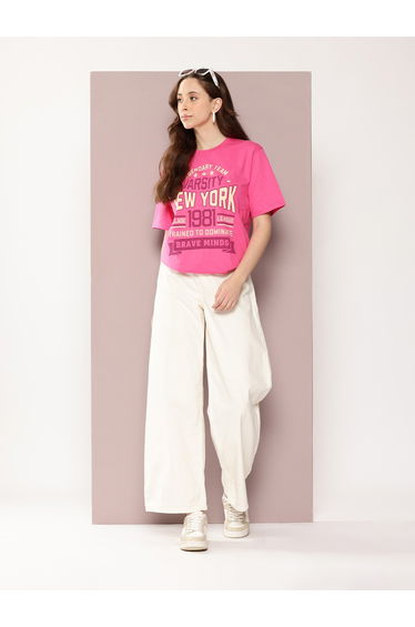 Women Oversized Crew Neck T-Shirt