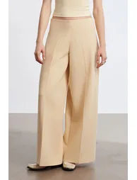 Dilvin High-Waist Wide-Leg Crepe Trousers - 3