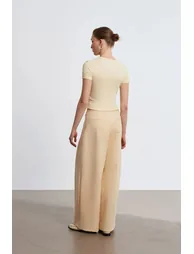 Dilvin High-Waist Wide-Leg Crepe Trousers - 2