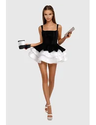 Carmel Bodycon Puffy Mini Dress