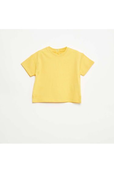Sleeveless Plain T-shirt YELLOW