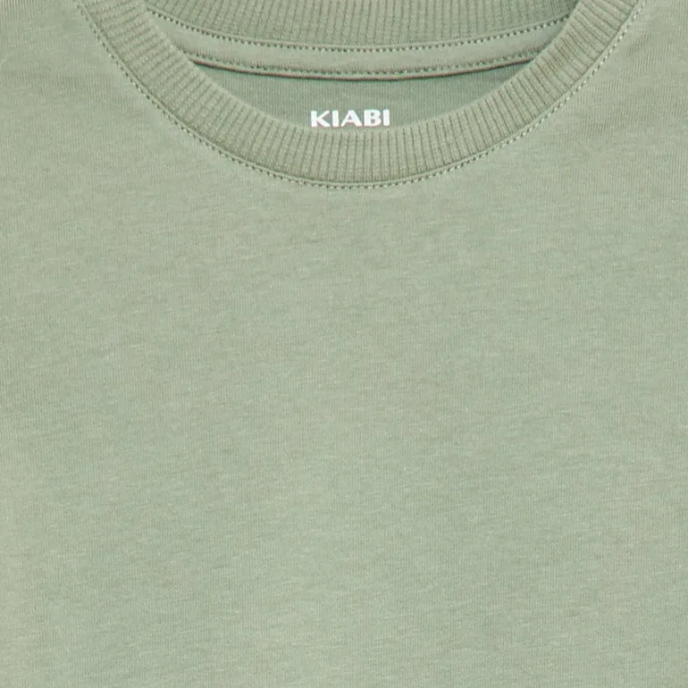 Plain Cotton Jersey T-shirt Green - 1