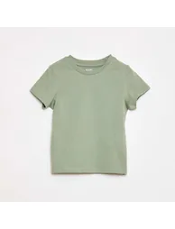 Plain Cotton Jersey T-shirt Green