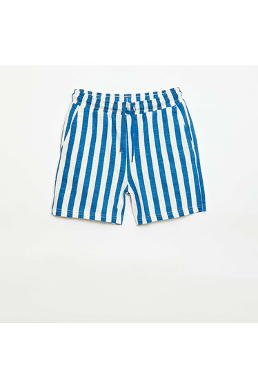 Patterned Bermuda Shorts BLUE