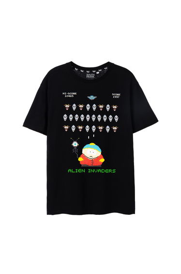 South Park Mens Alien Invaders T-Shirt - Black