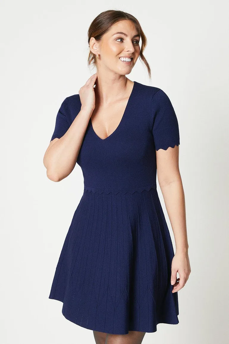 Principles by Debenhams Navy Column Mini Dress