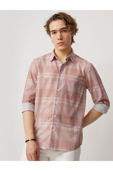 Checked Regular Fit Shirt with Chest Pocket