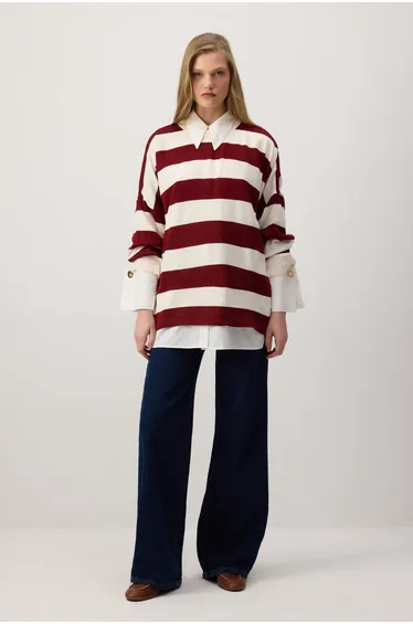 STRIPED KNITWEAR SWEATER