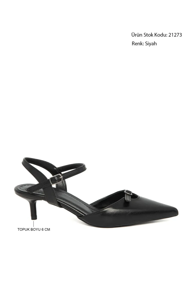 Black Women's Classic Heeled Shoes - 3