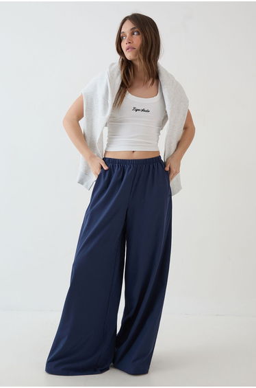 DSGN Studio Wide Leg Trouser - navy