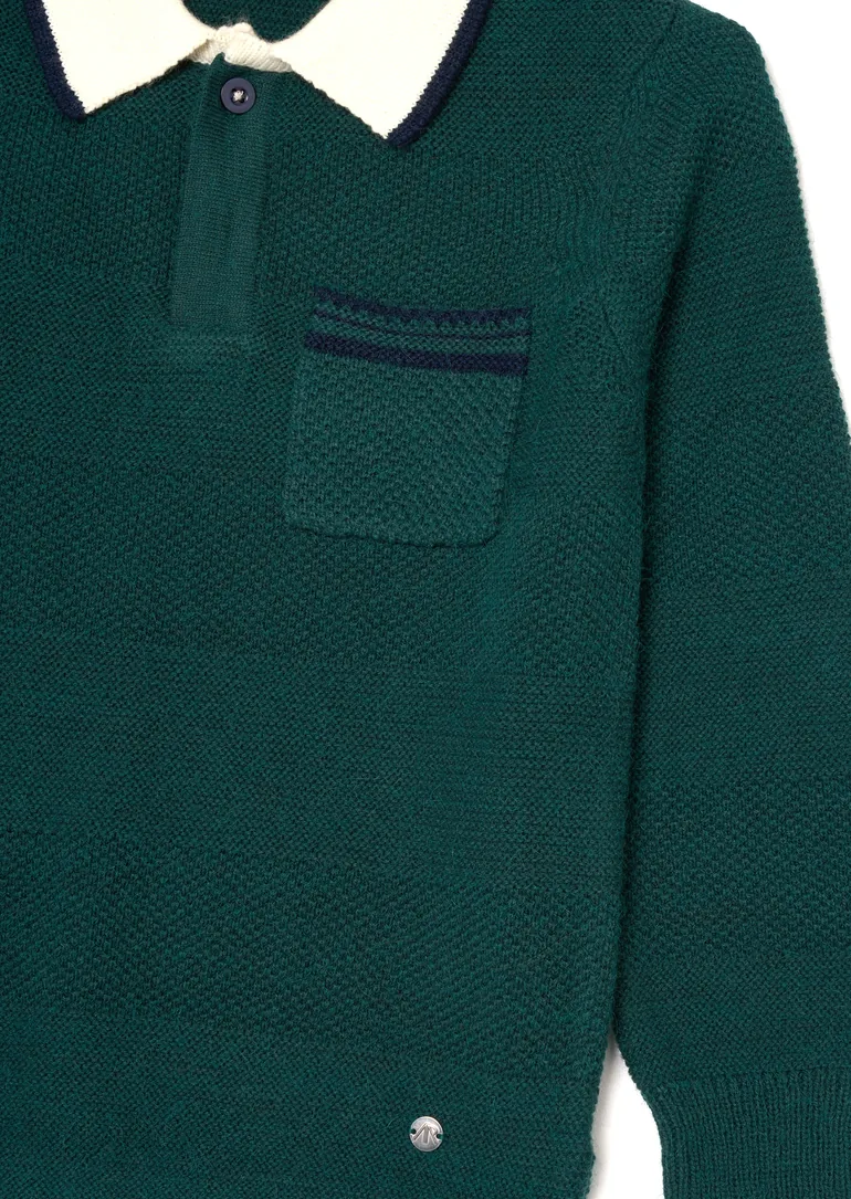 Landon Textured Knitted Polo - 2