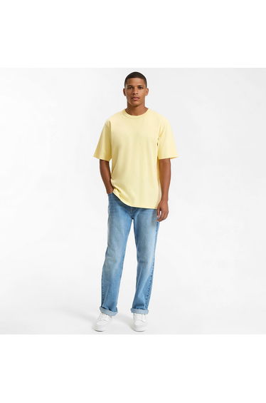 Stonewashed Cotton Short Sleeve Crew Neck T-Shirt
