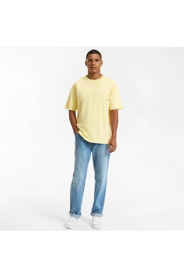 Stonewashed Cotton Short Sleeve Crew Neck T-Shirt