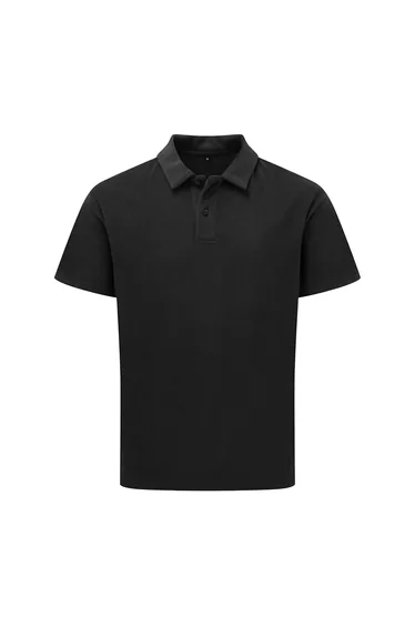 Wombat Mens Terrycloth Polo Shirt - Black