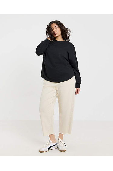 Curved Hem Sweatshirt
