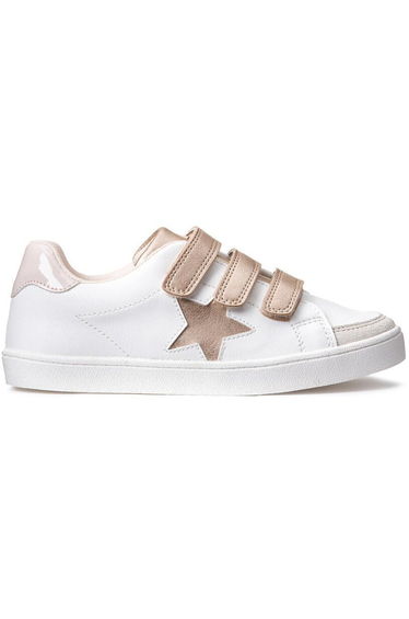 Kids Low Top Trainers with Star Detail and Touch 'n' Close Fastening