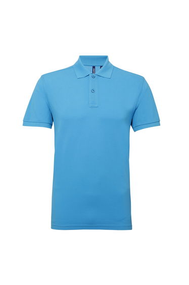 Asquith & Fox Mens Short Sleeve Performance Blend Polo Shirt - Turquoise