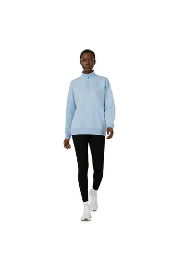 USA Pro Womens/Ladies Quarter Zip Sweatshirt - Blue Marl