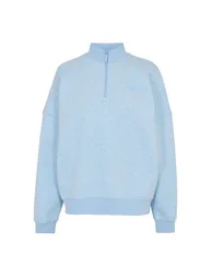 USA Pro Womens/Ladies Quarter Zip Sweatshirt - Blue Marl - 1
