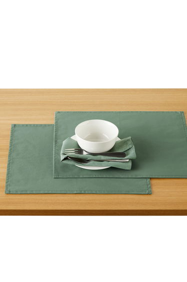 Set of 2 ScÃ©nario Soft Coated Cotton Placemats