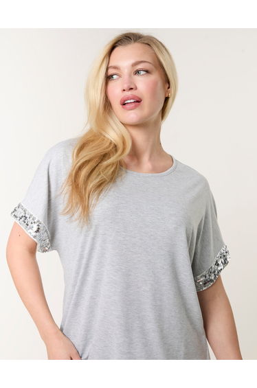 Sequin Trim Oversized Top product thumbnail 3