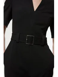 Structured Crepe Forever Belted Jumpsuit - 2