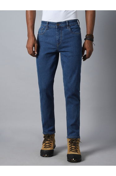 Mid Rise Plain Regular Fit Jeans