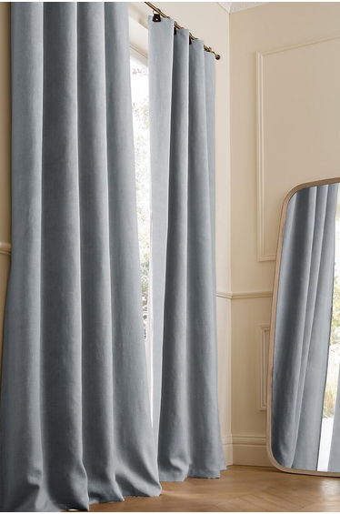 Private Washed Linen Curtain with Leather Tab Top Header