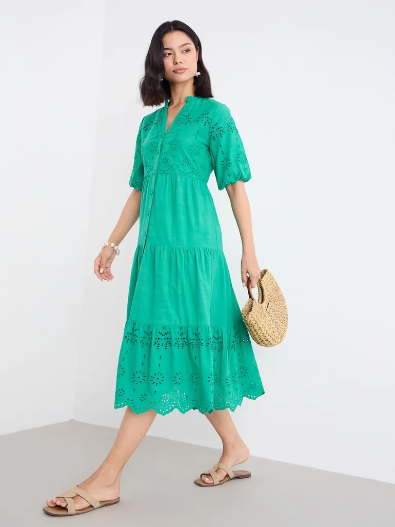 traditional green dresses Olive available-size-XL main image 0