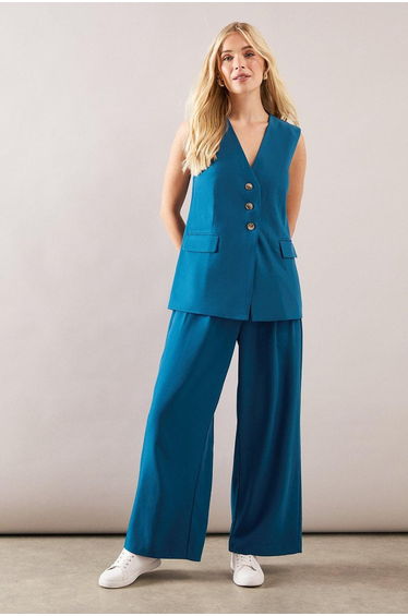 Petite Three Button Pocket Detail Waistcoat