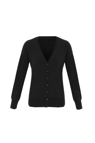 Premier Womens/Ladies Essential Acrylic Cardigan - Black