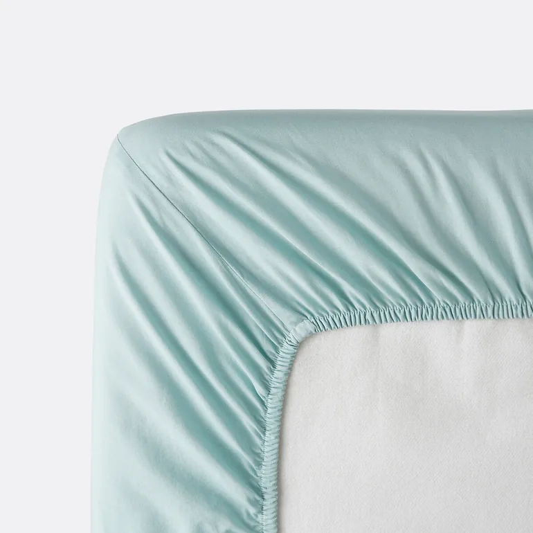 شرشف سرير بحواف مطاطية قطن مغسول بإرتفاع 30سم سادة - 3